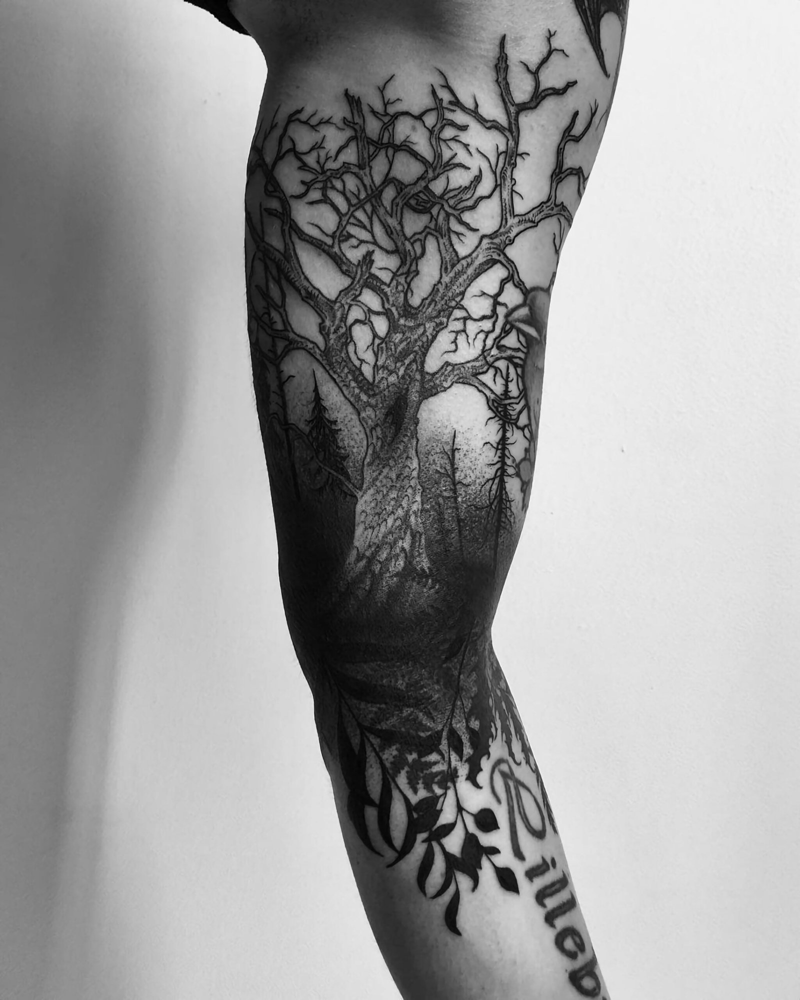 Татуировка с мертвым деревом