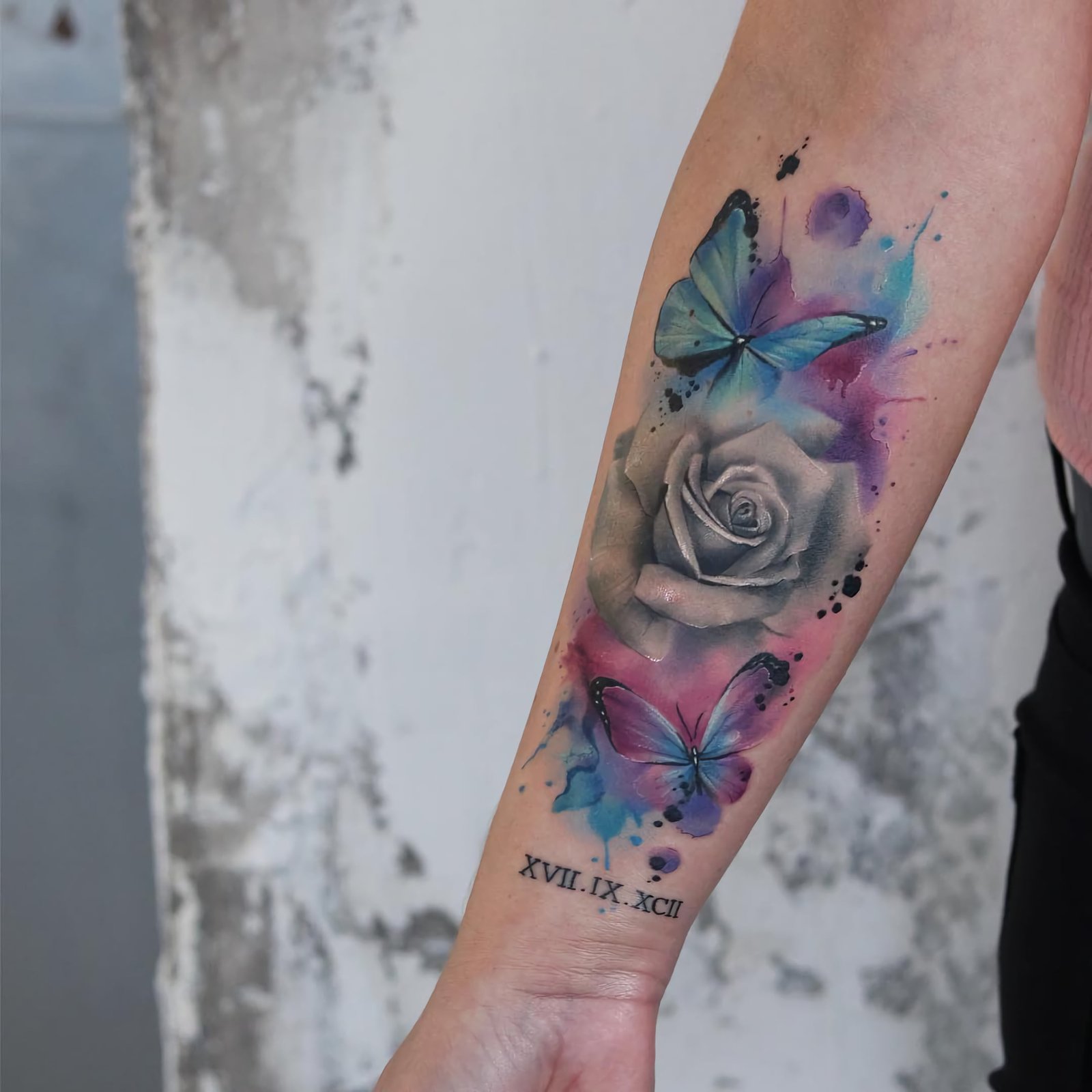 Татуировка цветок розы