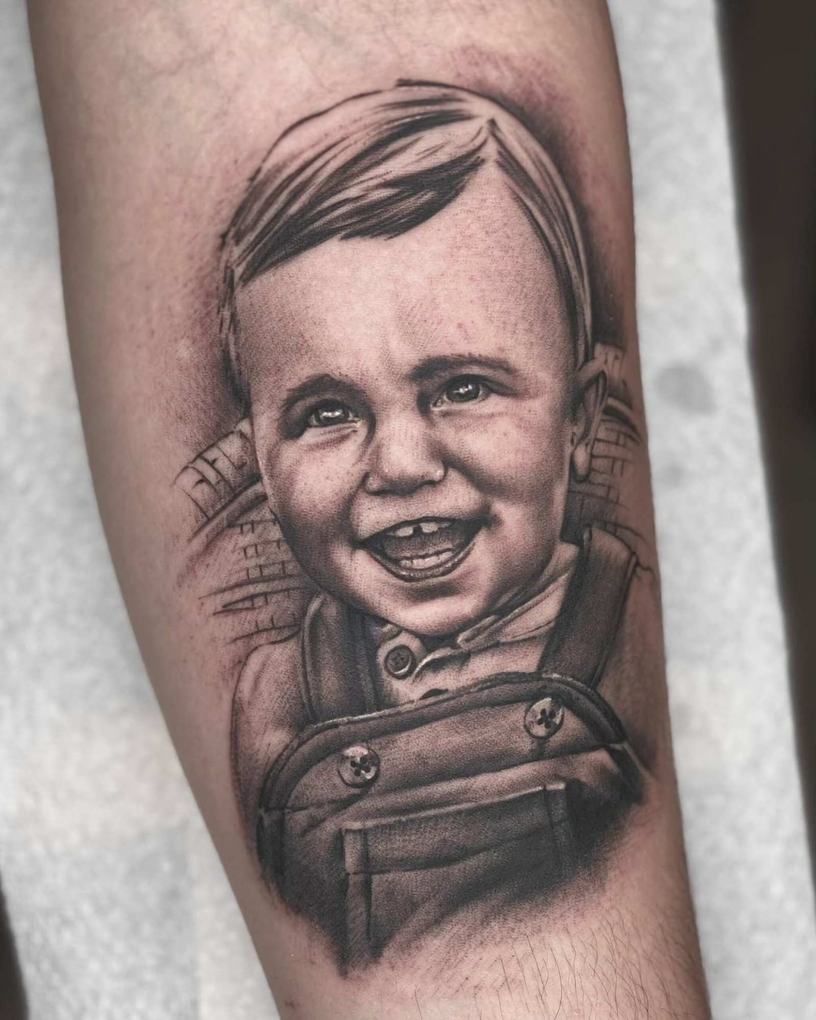 портретная татуировка ребенка