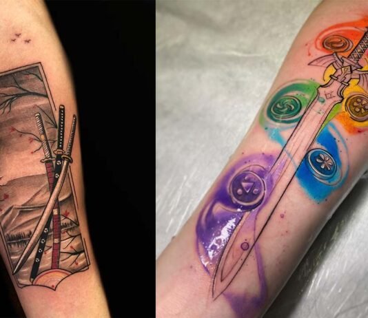 татуировки с мечем